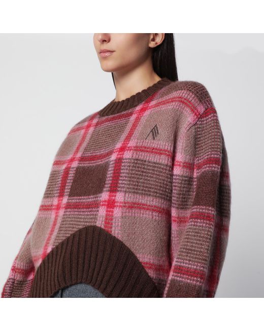 The Attico Red Mohair-Blend Sweater