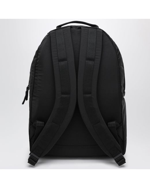 Stone Island Black Nylon Backpack With Logo Patch for men