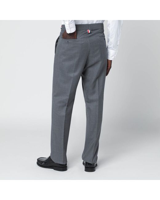 Thom Browne Gray Wool Trousers for men