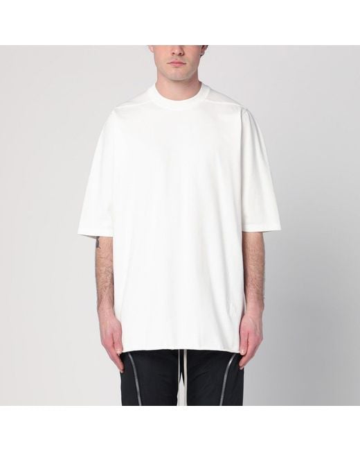 Rick Owens White Oversized T-Shirt for men