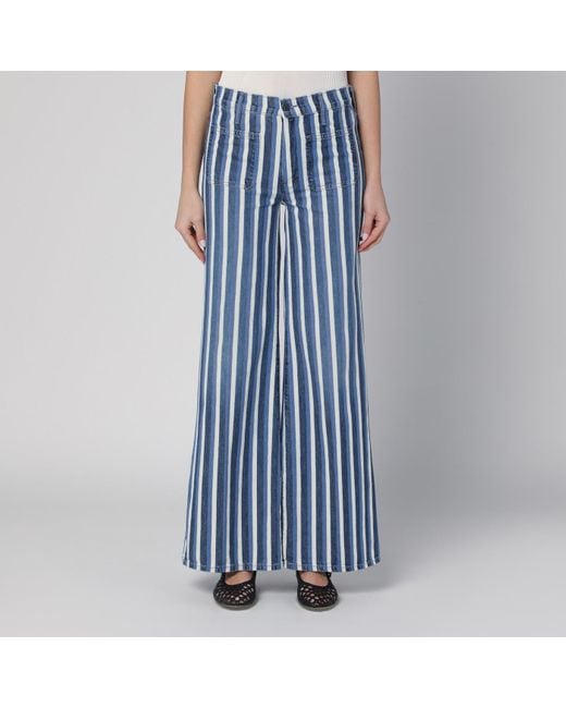 Mother Blue Jeans The Patch Pocket Twister Sneak Striped