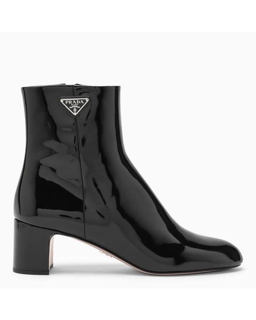 Prada Patent Leather Ankle Boot in Black Lyst UK