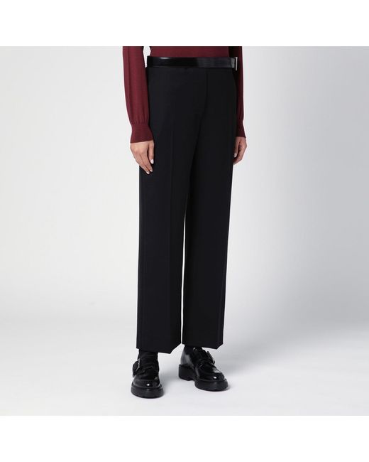 Prada Black Gabardine Trousers With Belt