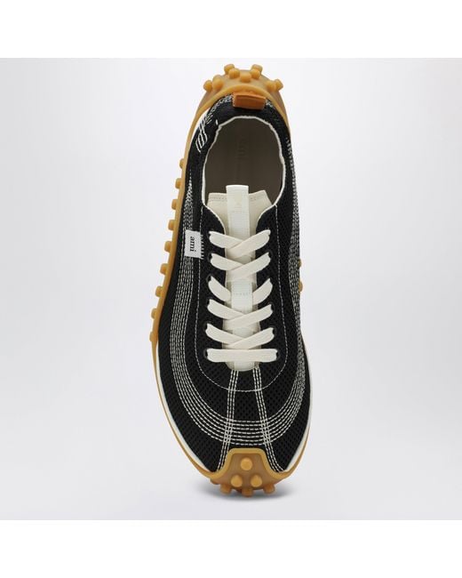 AMI Black Ivory Mesh Mirage Trainers for men
