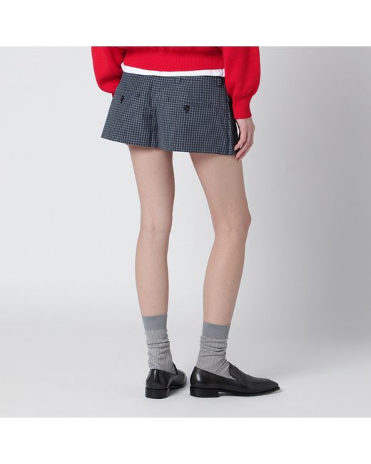 Miu Miu Blue Mini Skirt