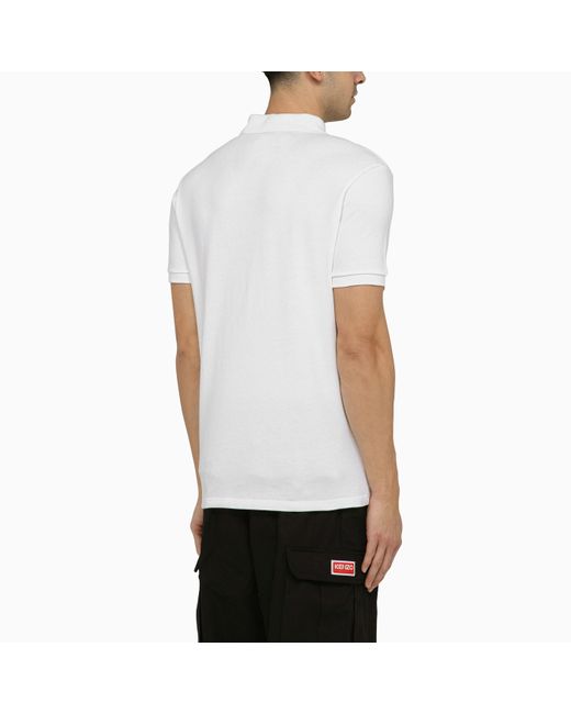 KENZO White Short Sleeved Polo Shirt With Logo for men
