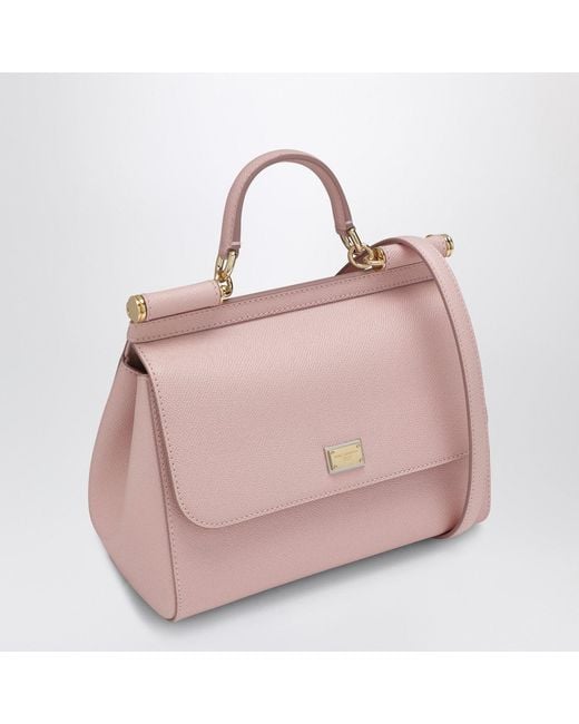 Dolce & Gabbana Pink Large Sicily Top-Handle Bag
