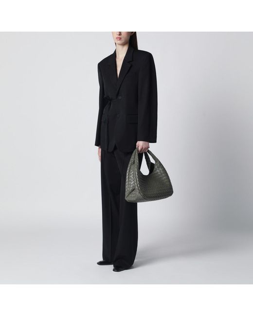 Bottega Veneta Gray Medium Campana Bag In Pickle