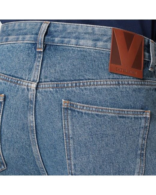 Valentino Blue Medium Jeans With Cabochons for men