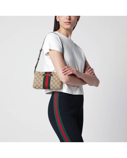 Gucci Natural Gg Fabric Shoulder Bag