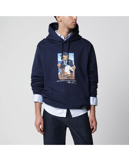 Polo Ralph Lauren Blue Polo Bear Hoodie for men