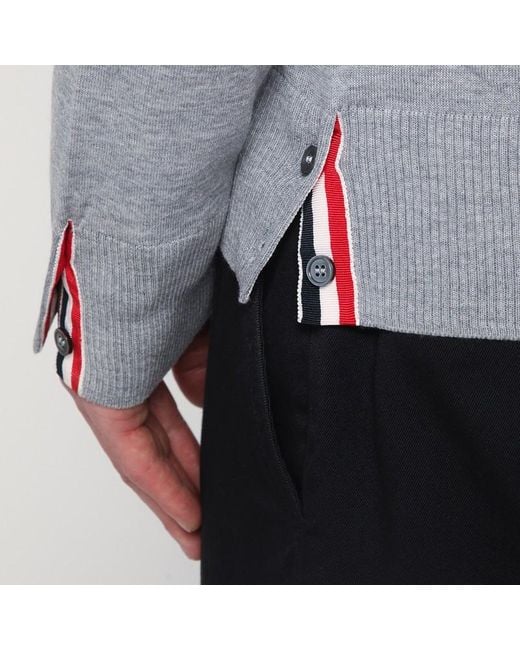 Thom Browne Gray Light Sweater for men