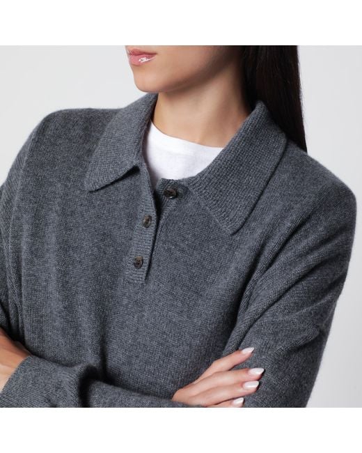Lisa Yang Blue Graphite Etta Cashmere Sweater