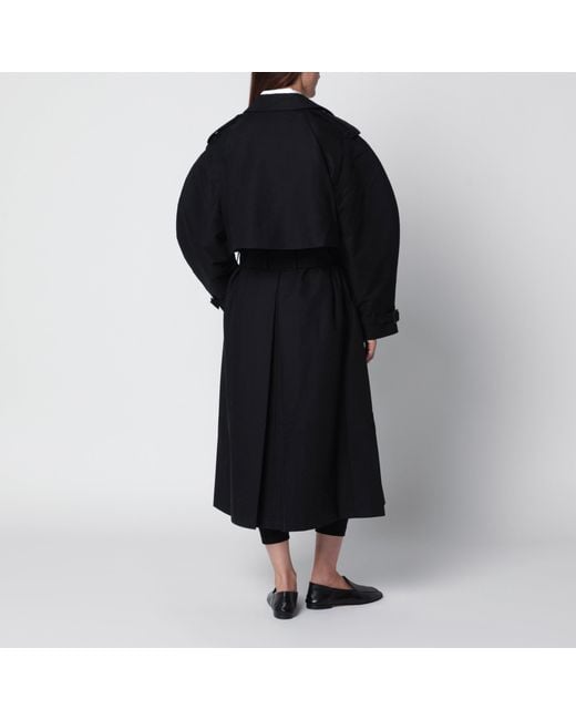 Anine Bing Black Pascale Cotton Maxi Trench Coat