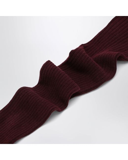 Max Mara Purple Ribbed Tights