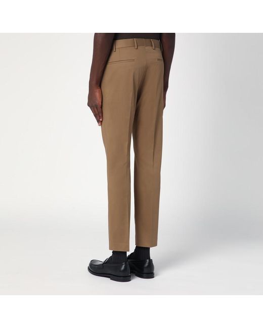 PT Torino Haselnussfarbene Hose Mit Schmaler Form Aus Baumwolle in Natural für Herren