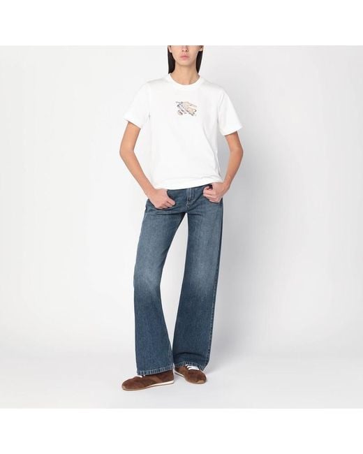 T-shirt bianca con ekd di Burberry in White