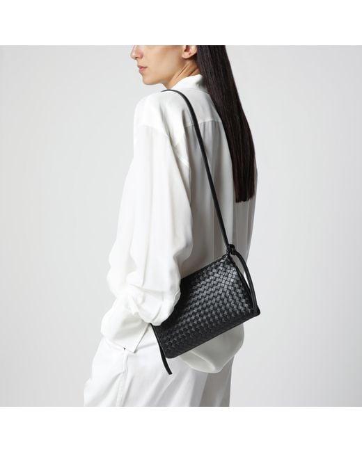 Bottega Veneta Black Medium Piccolo Intrecciato Pouch