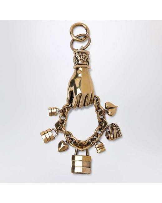 Chloé Metallic Symbols Hand & Heart Bag Charm