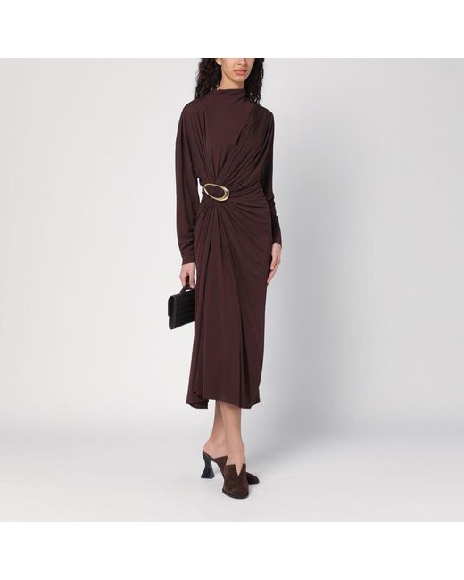 Bottega Veneta Red Mid-length Dress In Viscose Jersey