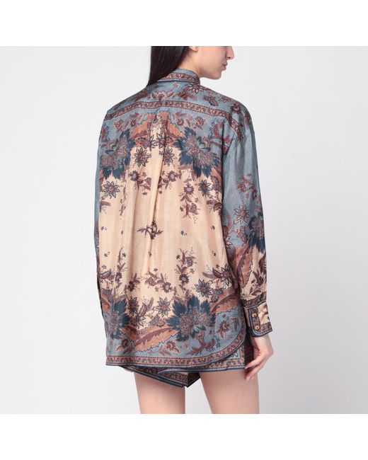 Zimmermann Multicolor Cream Ascension Shirt With Floral Print