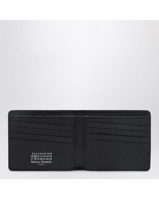 Portafoglio bi-fold four stitches di Maison Margiela in Black da Uomo