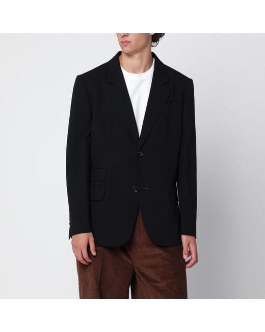 Blazer Dritto Nero di AMI in Blue da Uomo