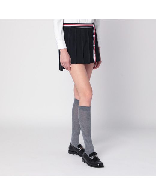 Thom Browne Blue Ruffled Mini Skirt