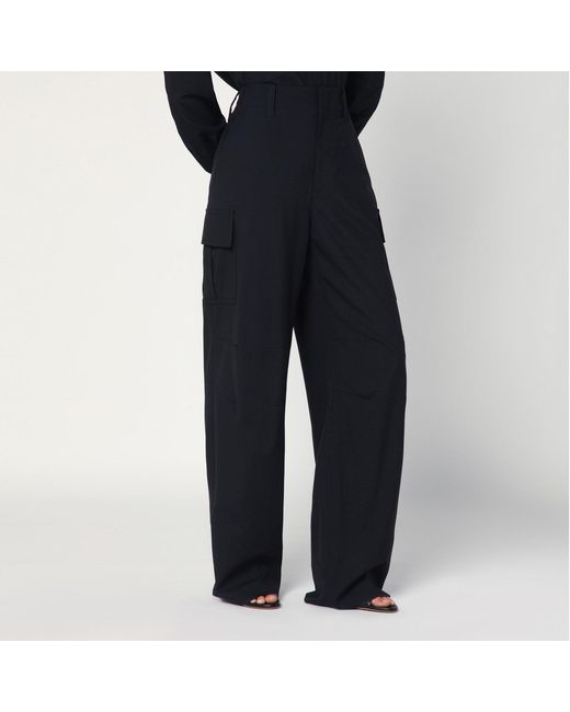 Bottega Veneta Black Midnight Wool Cargo Trousers