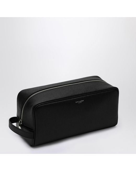 Saint Laurent Black Grained Leather Beauty Case for men