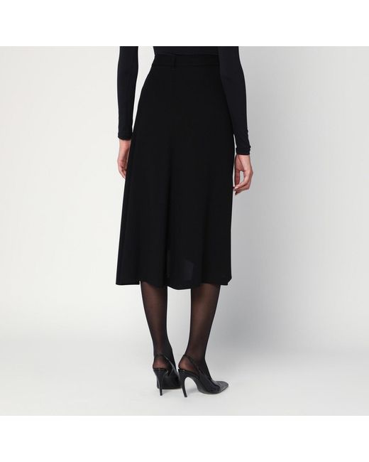 Balenciaga Black Draped Skirt