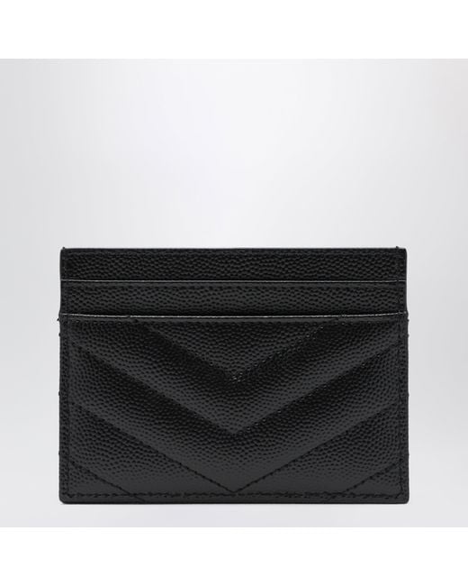 Saint Laurent Black Cassandre Card Holder