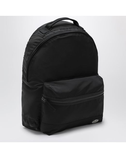 Stone Island Black Nylon Backpack With Logo Patch for men