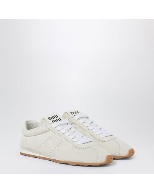 Miu Miu White Plume Sneakers