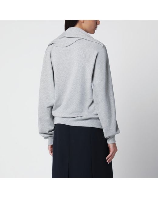 Dries Van Noten Gray Mélange Cotton Sweatshirt