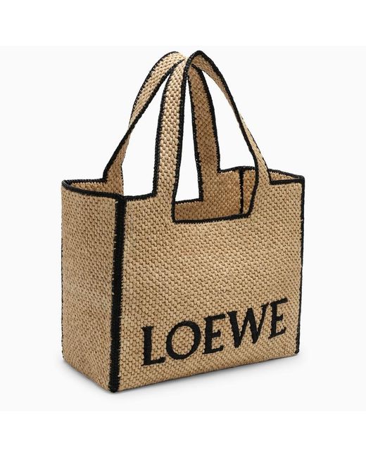Borsa font grande naturale di Loewe in Brown