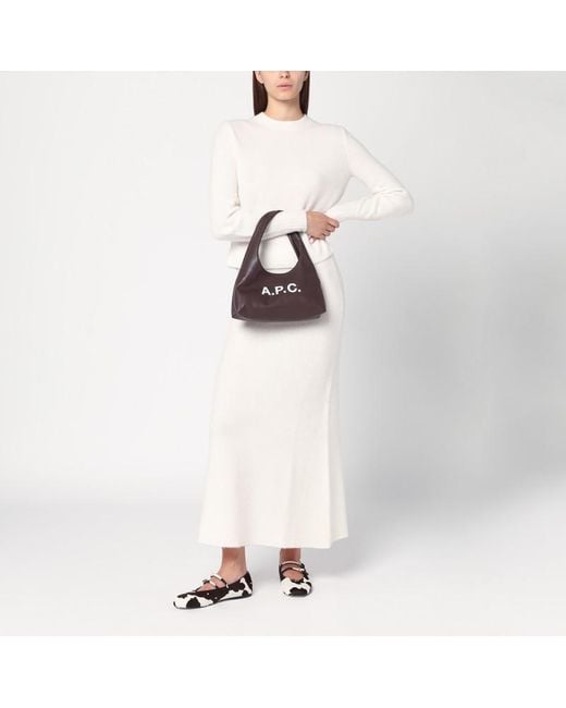 A.P.C. Purple Braune Baby Ninon Tasche