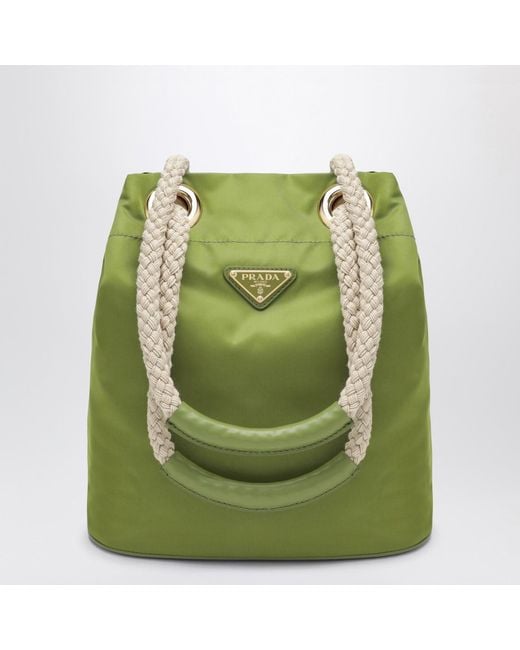 Prada Green Mariner Small Bucket Bag