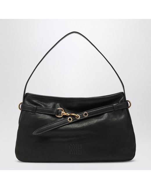 Miu Miu Black Aventure Medium Tasche Schwarz