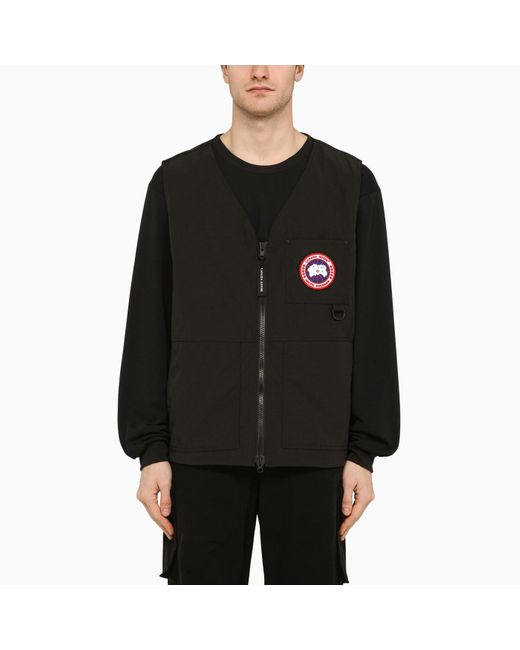 Canada Goose Black Canmore Zipped Waistcoat for men