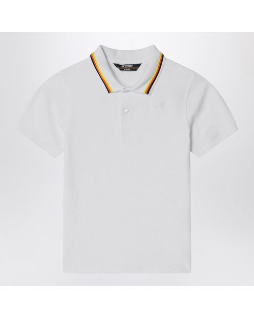 K-Way Jude White Polo In Cotton Piqué