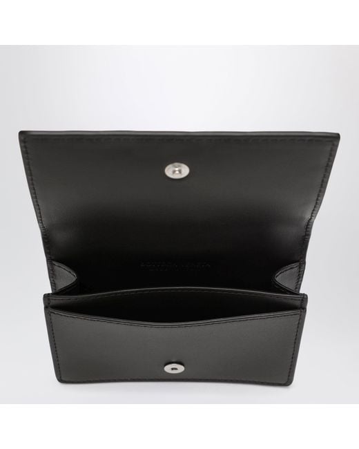 Bottega Veneta Black Intrecciato Business Card Holder for men