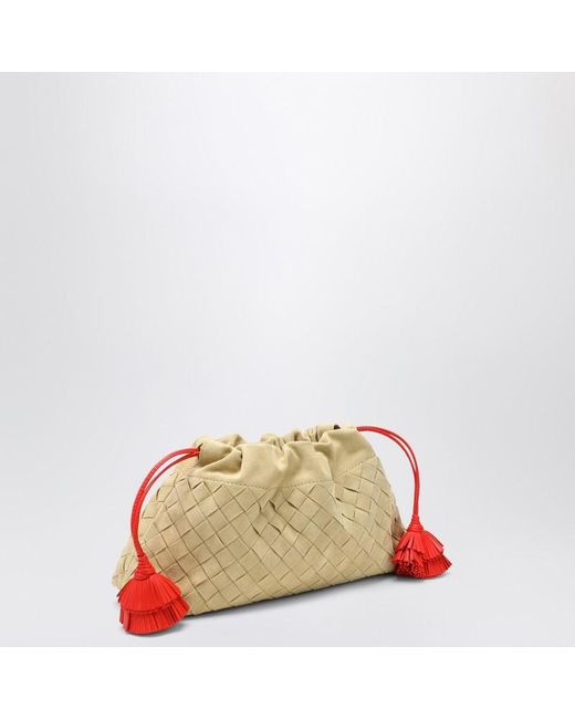 Bottega Veneta Multicolor Tapioca Nacht Staubbeutel Aus Gewebtem Wildleder