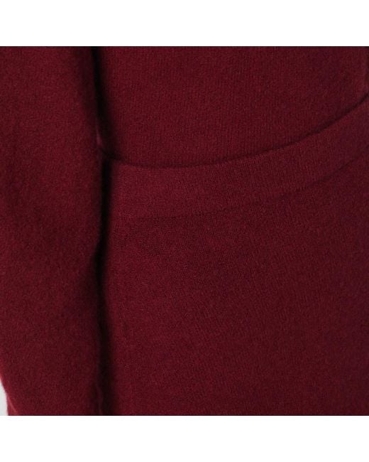 Gonna lampone in filato di cachemire stretch di Max Mara in Red