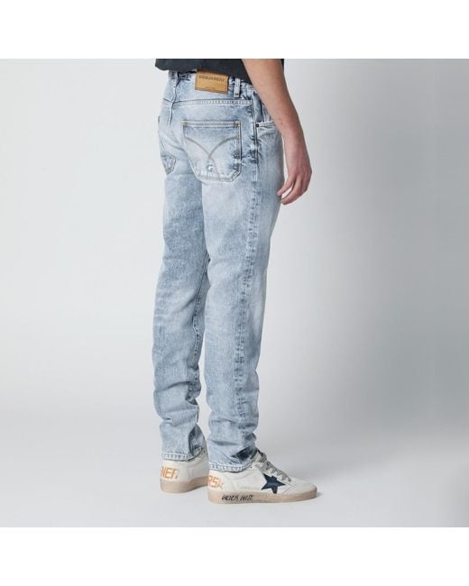 DSquared² Blue Vintageeffect Stretch Denim Jeans for men