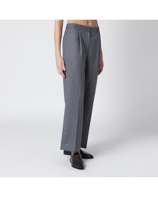 Anine Bing Gray Wide Trousers