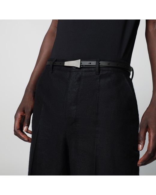 Rick Owens Black Trunk Belt Leather Belt for men