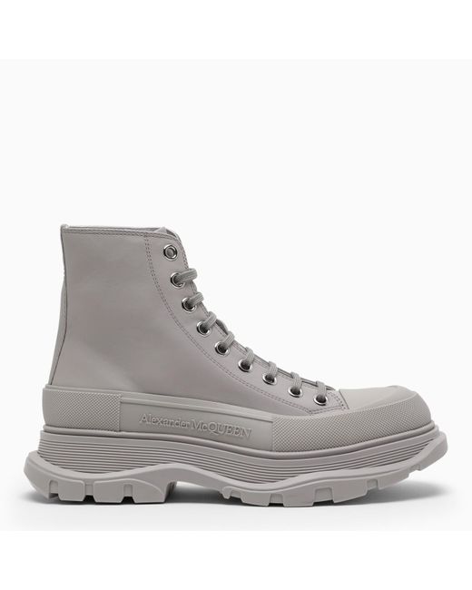 Alexander McQueen Tread Slick Boots in Gray Lyst