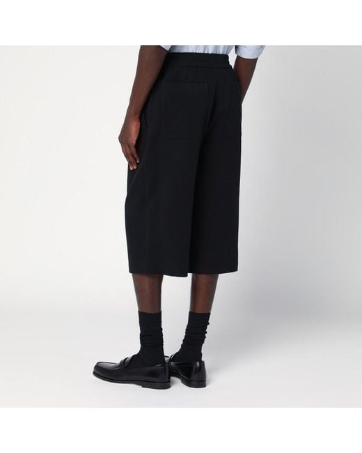 AMI Black Bermuda Wide for men