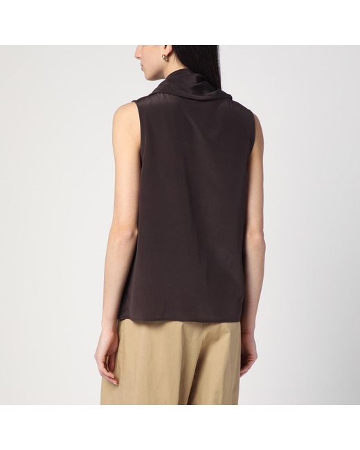 P.A.R.O.S.H. Brown Silk Blouse